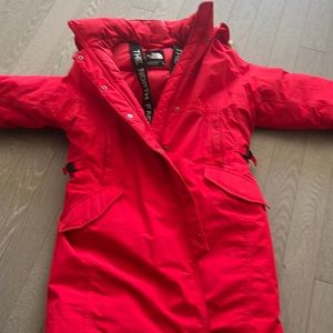 North Face jacket in red - lightly used